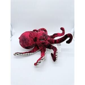 Fiesta Octopus plush stuffed animal red black black eyes 14" Tie Dye